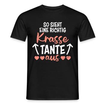 Coole Tante Muttertag Beste Tanten Best Aunt - Männer T-Shirt - Schwarz - Vorne - AI Model Male 178 light (178cm)
