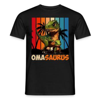 Omasaurus Muttertag Grandma Mama Tag Oma - Männer T-Shirt - Schwarz - Vorne - AI Model Male 178 light (178cm)