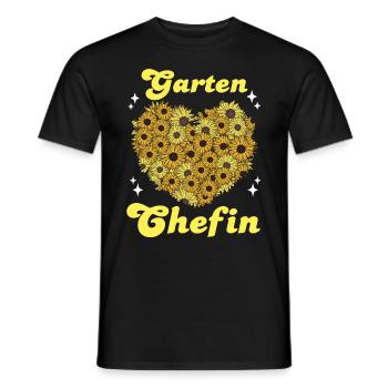 Garten Chefin Sonnenblumen Gartenfreundin Blumen - Männer T-Shirt - Schwarz - Vorne - AI Model Male 178 light (178cm)