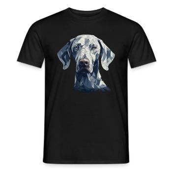 Buntes Weimaraner Kunstdesign - Männer T-Shirt - Schwarz - Vorne - AI Model Male 178 light (178cm)