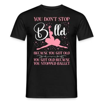 Ballet Dancer Dance Girl Ballerina - Men's T-Shirt - black - Front - AI Model Male 178 light (178cm)