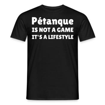 Petanque is not a game it's a Lifestyle Boule - Männer T-Shirt - Schwarz - Vorne - AI Model Male 178 light (178cm)