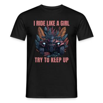 Quad Girl I Ride Like a Girl Quad - T-shirt homme - noir - Devant - AI Model Male 178 light (178cm)