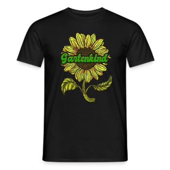 Gartenkind Sonnenblumen Gartenfreunde Blumenliebe - Männer T-Shirt - Schwarz - Vorne - AI Model Male 178 light (178cm)