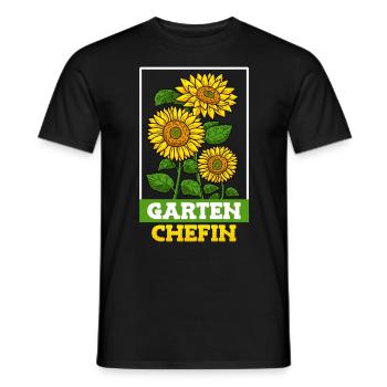 Garten Chefin Sonnenblumen Gartenfreundin Blumen - Männer T-Shirt - Schwarz - Vorne - AI Model Male 178 light (178cm)