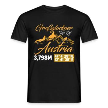 Großglockner Österreich Berge Wanderer Bergsteiger - Männer T-Shirt - Schwarz - Vorne - AI Model Male 178 light (178cm)