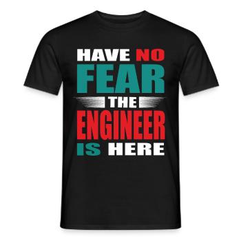 N’ayez pas peur que l’ingénieur soit là Outfit - T-shirt homme - noir - Devant - AI Model Male 178 light (178cm)