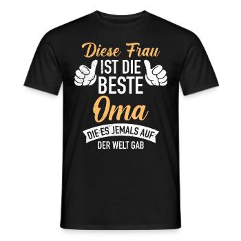 Beste Oma Muttertag weltbeste Oma Großmutter - Männer T-Shirt - Schwarz - Vorne - AI Model Male 178 light (178cm)