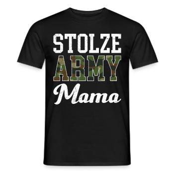 Stolze Mama Army Militär Mutter Soldaten - Männer T-Shirt - Schwarz - Vorne - AI Model Male 178 light (178cm)