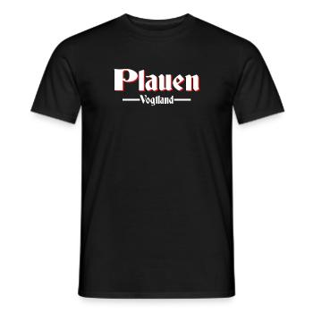 Plauen - Männer T-Shirt - Schwarz - Vorne - AI Model Male 178 light (178cm)