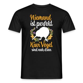 Kiwi Vogel ist nicht perfekt Neuseeland - Männer T-Shirt - Schwarz - Vorne - AI Model Male 178 light (178cm)