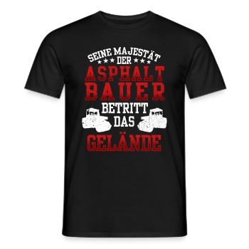Asphaltbauer betritt das Gelände Straßenbauer - Männer T-Shirt - Schwarz - Vorne - AI Model Male 178 light (178cm)