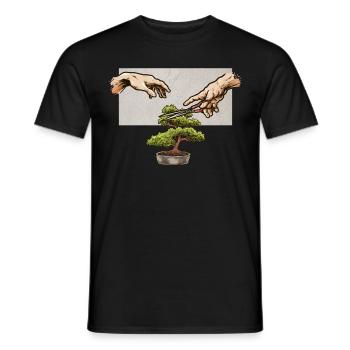 Fun Bonsai Tree Design for Bonsai Lovers - Men's T-Shirt - black - Front - AI Model Male 178 light (178cm)