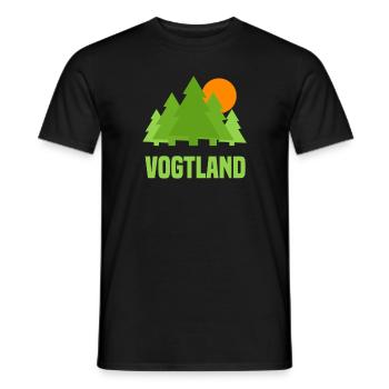 Vogtland - Männer T-Shirt - Schwarz - Vorne - AI Model Male 178 light (178cm)