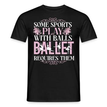 Ballet Dancer Dance Girl Ballerina - Männer T-Shirt - Schwarz - Vorne - AI Model Male 178 light (178cm)