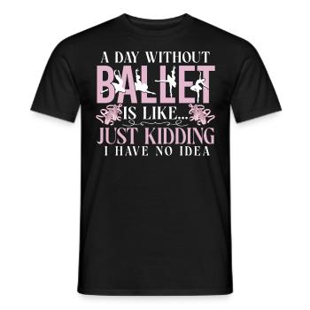 Ballet Dancer Dance Girl Ballerina - Männer T-Shirt - Schwarz - Vorne - AI Model Male 178 light (178cm)
