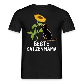 Beste Katzenmama I love Cats Katzenhalter - Männer T-Shirt - Schwarz - Vorne - AI Model Male 178 light (178cm)