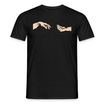 Geste de la main italien Création d'Adam Parody - T-shirt homme - noir - Devant - AI Model Male 178 light (178cm)