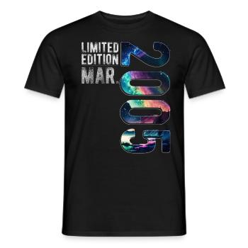 Édition limitée 2005 Mars Anniversaire Aurores boréales - T-shirt homme - noir - Devant - AI Model Male 178 light (178cm)