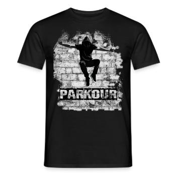 Parkour - T-shirt homme - noir - Devant - AI Model Male 178 light (178cm)
