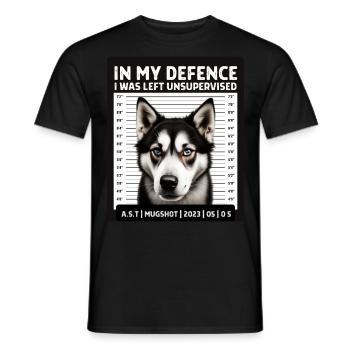 Schlittenhund - Männer T-Shirt - Schwarz - Vorne - AI Model Male 178 light (178cm)