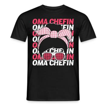 Oma und Chefin Grandma Muttertag Omi - Männer T-Shirt - Schwarz - Vorne - AI Model Male 178 light (178cm)