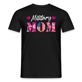 Fan militaire Mamans Patriotisme Amérique Maman - T-shirt homme - noir - Devant - AI Model Male 178 light (178cm)