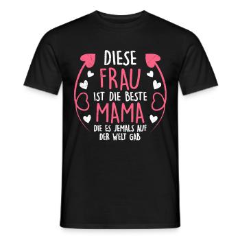 Die Beste Mama der Welt weltbeste Mama Muttertag - Männer T-Shirt - Schwarz - Vorne - AI Model Male 178 light (178cm)
