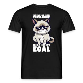 Lustige Grump Cat - Ich Hab Das Schon Verstanden - Männer T-Shirt - Schwarz - Vorne - AI Model Male 178 light (178cm)