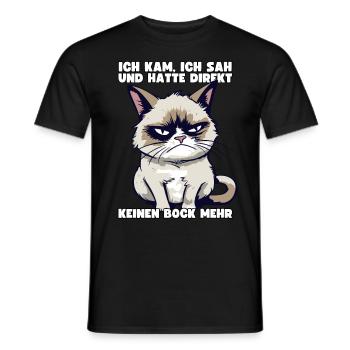 Ich Kam Ich Sah Und Hatte Direkt Keinen Bock Mehr - Männer T-Shirt - Schwarz - Vorne - AI Model Male 178 light (178cm)