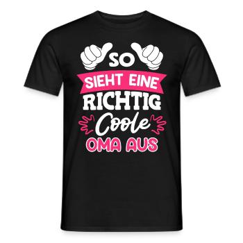 Weltbeste Oma Muttertag coole Oma Granny - Männer T-Shirt - Schwarz - Vorne - AI Model Male 178 light (178cm)