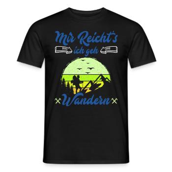 Mir reichts ich geh wandern Bergfan - Männer T-Shirt - Schwarz - Vorne - AI Model Male 178 light (178cm)