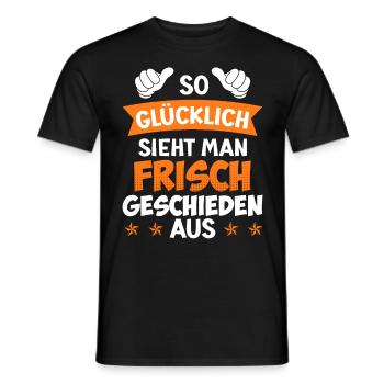 Frisch geschieden Scheidungsparty Scheidung - Männer T-Shirt - Schwarz - Vorne - AI Model Male 178 light (178cm)