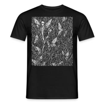Fairycore Aesthetics Skeleton Fairy Goth Gothic G - Men's T-Shirt - black - Front - AI Model Male 178 light (178cm)