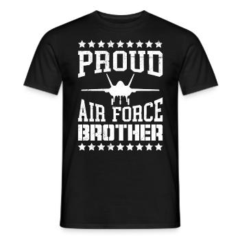 Stolzer Bruder Air Force Amerika I love USA - Männer T-Shirt - Schwarz - Vorne - AI Model Male 178 light (178cm)