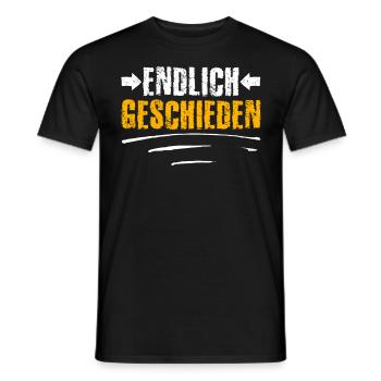 Endlich geschieden Scheidungsparty Scheidung - Männer T-Shirt - Schwarz - Vorne - AI Model Male 178 light (178cm)