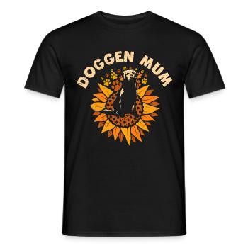 Deutsche Dogge Hundemama Hundeliebhaberin - Männer T-Shirt - Schwarz - Vorne - AI Model Male 178 light (178cm)
