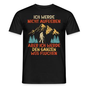 Bergsteiger lustig Bergfan Wandern - Männer T-Shirt - Schwarz - Vorne - AI Model Male 178 light (178cm)