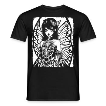 Fairycore Ästhetik Grunge Skelett Fee Goth G - Männer T-Shirt - Schwarz - Vorne - AI Model Male 178 light (178cm)