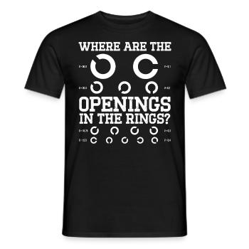Optiker Where Are The Openings In Rings Optometrie - Männer T-Shirt - Schwarz - Vorne - AI Model Male 178 light (178cm)