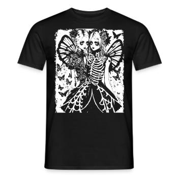 Fairycore Aesthetics Skeleton Fairy Goth Grunge G - Men's T-Shirt - black - Front - AI Model Male 178 light (178cm)
