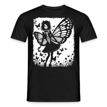 Fairycore Ästhetik Skelett Fee Goth Gothic G - Männer T-Shirt - Schwarz - Vorne - AI Model Male 178 light (178cm)