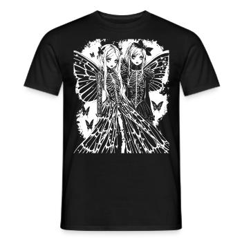 Fairycore Aesthetics Skeleton Fairy Goth Grunge G - Men's T-Shirt - black - Front - AI Model Male 178 light (178cm)