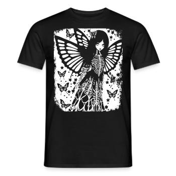 Fairycore Ästhetik Skelett Fee Goth Gothic G - Männer T-Shirt - Schwarz - Vorne - AI Model Male 178 light (178cm)
