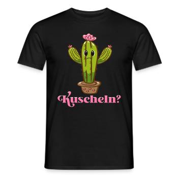 Kuscheln ? Kaktusliebhaber Kakteen Botanik Garten - Männer T-Shirt - Schwarz - Vorne - AI Model Male 178 light (178cm)