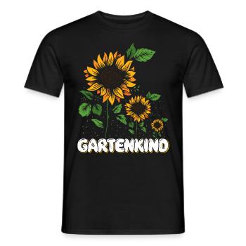 Gartenkind Sonnenblumen Gartenliebhaberin - Männer T-Shirt - Schwarz - Vorne - AI Model Male 178 light (178cm)