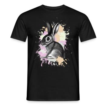 Hase Kaninchen - Männer T-Shirt - Schwarz - Vorne - AI Model Male 178 light (178cm)