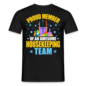 Awesome Housekeeping Team - Men's T-Shirt - black - Front - AI Model Male 178 light (178cm)