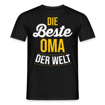 Beste Oma Muttertag weltbeste Oma Großmutter - Männer T-Shirt - Schwarz - Vorne - AI Model Male 178 light (178cm)
