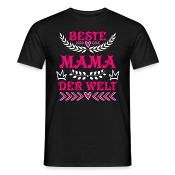 Beste Mama der Welt Muttertag weltbeste Mama - Männer T-Shirt - Schwarz - Vorne - AI Model Male 178 light (178cm)
